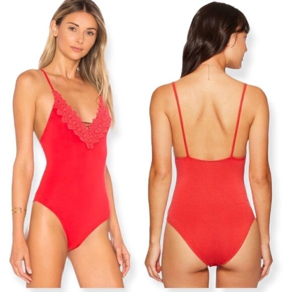 Free People Intimately Gia Lace-Trim Bodysuit in the Size XS - Picture 6 of 7